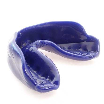 a close-up of an athletic mouthguard