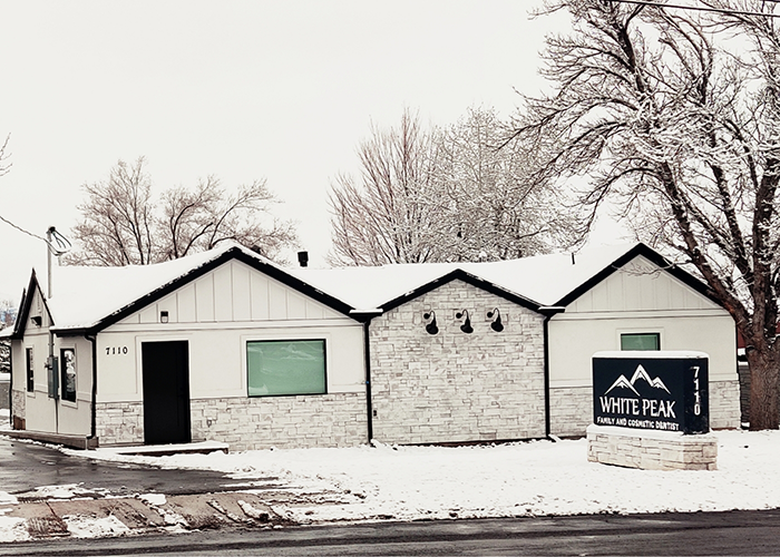 White Peak Dental office on a snowy day