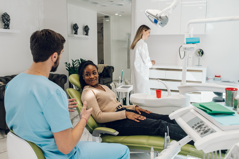 Patient at dentist during dental emergencies